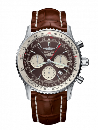 Navitimer Rattrapante Stainless Steel / Panamerican Bronze / Croco / Pin