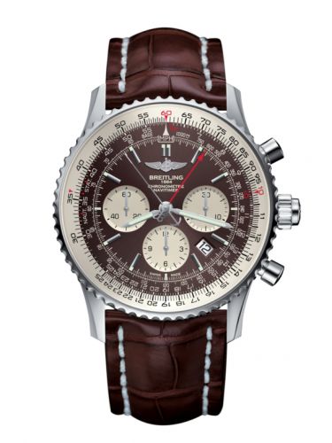 Navitimer Rattrapante Stainless Steel / Panamerican Bronze / Croco / Pin