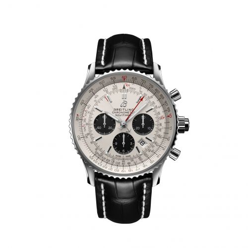 Navitimer Rattrapante Stainless Steel / Silver / Alligator / Folding