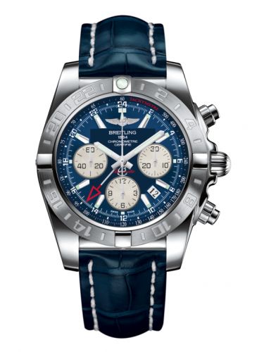 Chronomat 44 GMT Stainless Steel / Metallica Blue / Croco