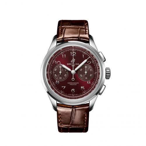 Premier Heritage B09 Chronograph 40 Stainless Steel / Burgundy / Boutique Edition