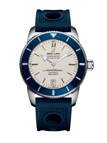 Superocean Heritage II 42 Stainless Steel / Blue / Silver / Rubber / Pin