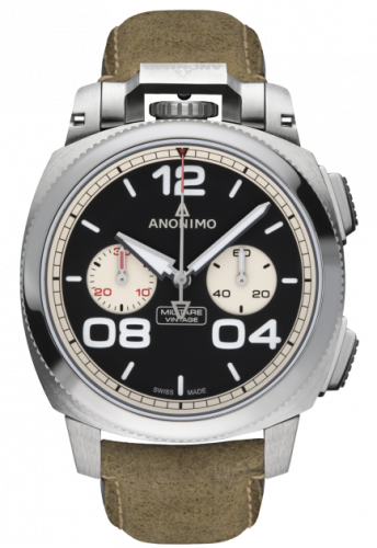 Militare Chrono Stainless Steel / Black / Leather