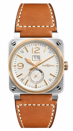 BR 03 90 Steel & Rose Gold