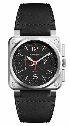 BR 03 94 Black Steel Chronograph