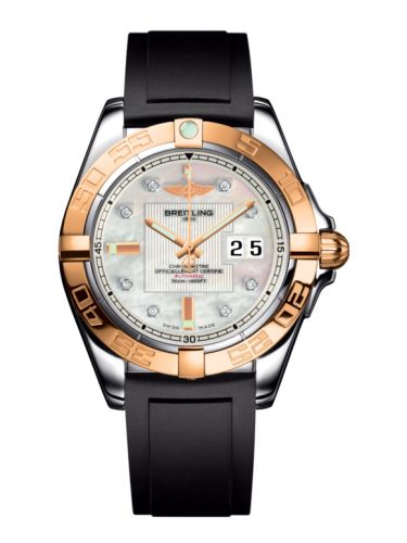 Galactic 41 Stainless Steel / Rose Gold / Pearl Diamond / Rubber