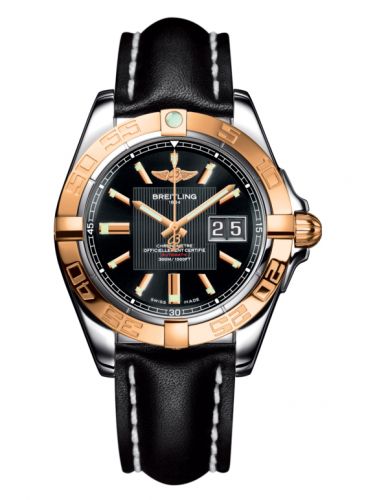 Galactic 41 Stainless Steel / Rose Gold / Trophy Black / Calf