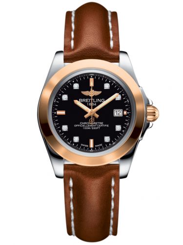 Galactic 32 Sleek Edition Stainless Steel / Rose Gold / Trophy Black Diamond / Calf