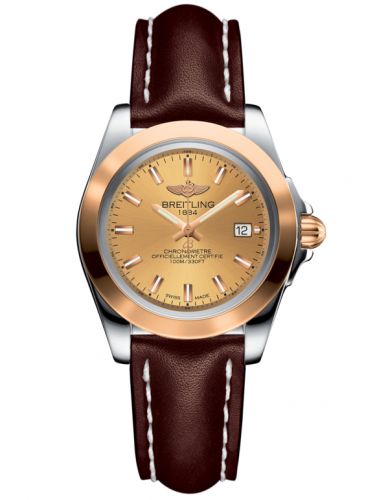 Galactic 32 Sleek Edition Stainless Steel / Rose Gold / Golden Sun / Calf