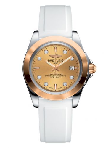 Galactic 32 Sleek Edition Stainless Steel / Rose Gold / Golden Sun Diamond / Rubber