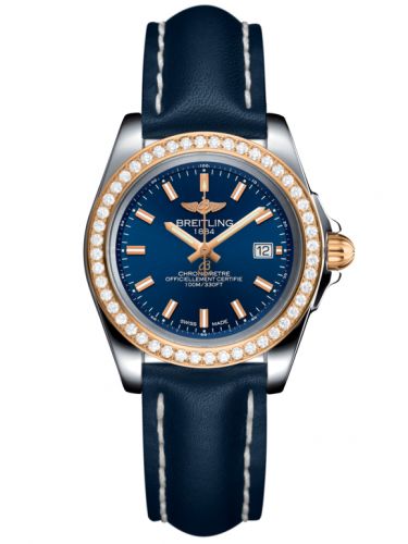 Galactic 32 Sleek Edition Stainless Steel / Rose Gold / Diamond / Horizon Blue / Calf