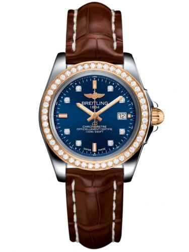 Galactic 32 Sleek Edition Stainless Steel / Rose Gold / Diamond / Horizon Blue Diamond / Croco