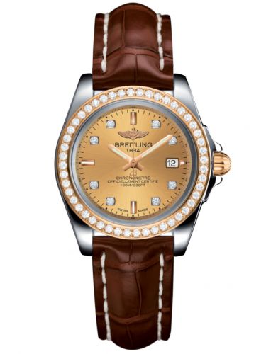 Galactic 32 Sleek Edition Stainless Steel / Rose Gold / Diamond / Golden Sun Diamond / Croco