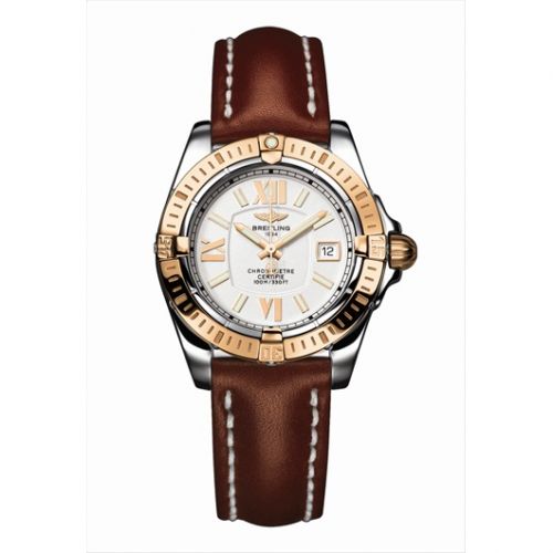Cockpit Lady Gold Bezel / Silver / Calf