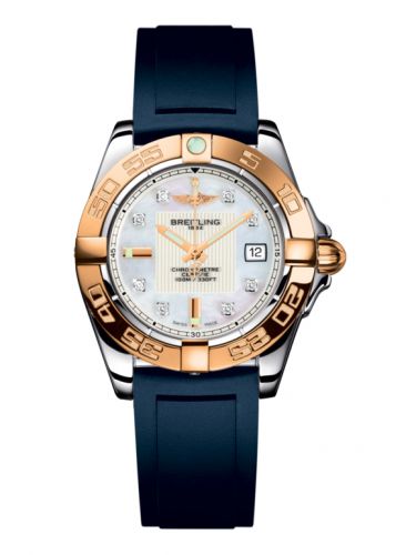 Galactic 32 Stainless Steel / Rose Gold / Pearl Diamond / Rubber
