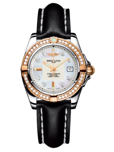 Galactic 32 Stainless Steel / Rose Gold / Diamond / Pearl Diamond / Calf