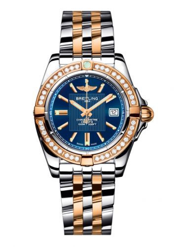 Galactic 32 Stainless Steel / Rose Gold / Diamond / Metallica Blue / Bracelet