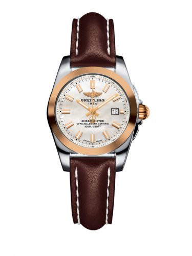 Galactic 29 Stainless Steel / Rose Gold / Pearl / Calf