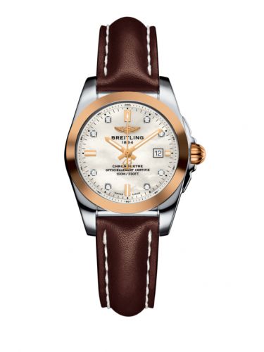 Galactic 29 Stainless Steel / Rose Gold / Pearl Diamond / Calf