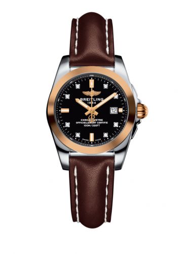 Galactic 29 Stainless Steel / Rose Gold / Trophy Black Diamond / Calf