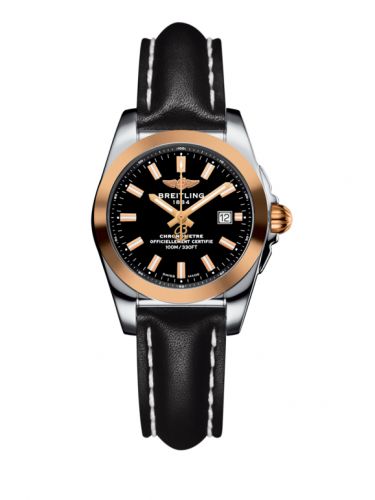 Galactic 29 Stainless Steel / Rose Gold / Trophy Black / Calf