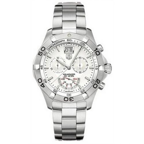 Aquaracer 300M Quartz Chronograph 43 Stainless Steel / Silver / Bracelet