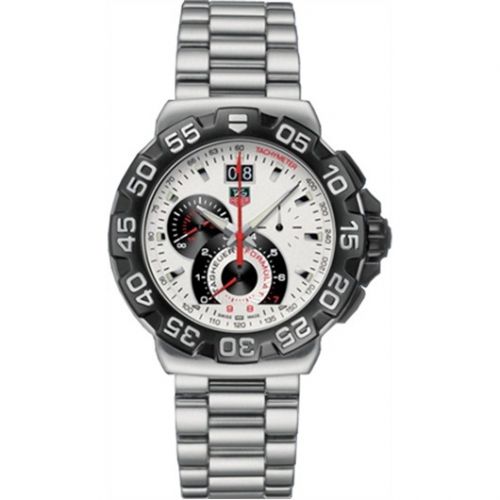 Formula 1 Quartz Chronograph Big Date 44 Stainless Steel / White / Bracelet