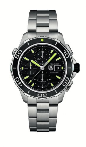 Aquaracer 500M  Calibre 16 43 Stainless Steel / Black / Bracelet