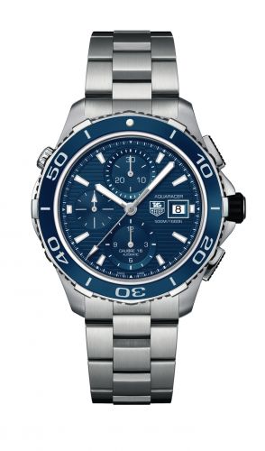 Aquaracer 500M Calibre 16 43 Stainless Steel / Blue / Bracelet