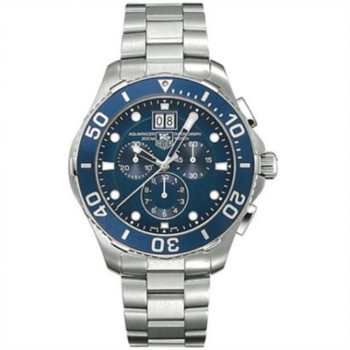 Aquaracer 300M Quartz Chronograph 43 Stainless Steel / Blue / Bracelet