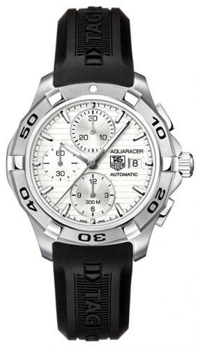 Aquaracer 300M Calibre 16 42 Stainless Steel / Silver / Rubber