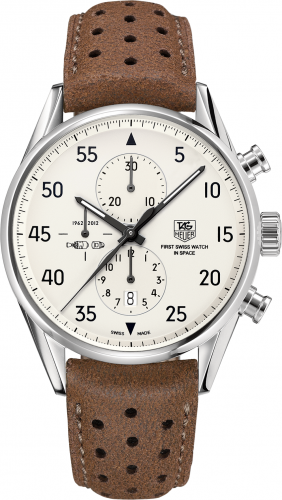 Carrera Calibre 1887 43 Stainless Steel / Space X / Calf
