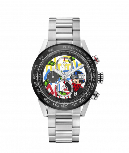 Carrera Calibre Heuer 01 43 Stainless Steel / Black Ceramic / Alec Monopoly