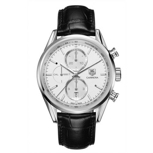 Carrera Calibre 1887 41 Stainless Steel / Silver / Alligator