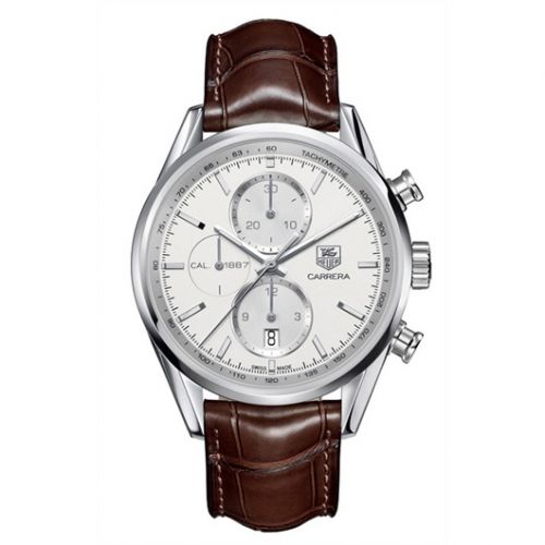 Carrera Calibre 1887 41 Stainless Steel / Silver / Alligator