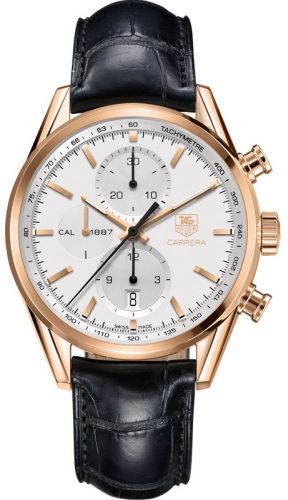 Carrera Calibre 1887 41 Rose Gold / Silver / Alligator