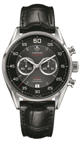 Carrera Calibre 36 Flyback Stainless Steel / Grey / Alligator