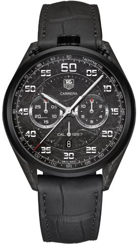 Carrera Calibre 1887 45  Bullhead Carbon / Carbon / Alligator