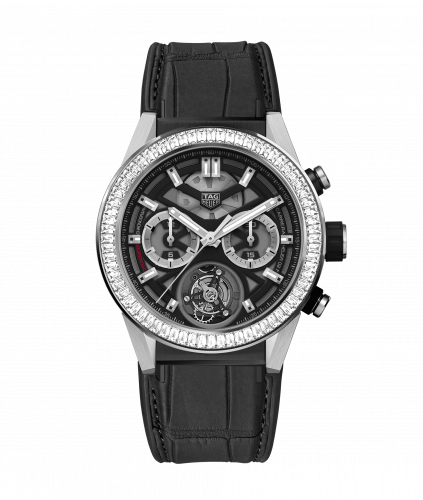 Carrera Calibre Heuer 02T 45 Chronograph Tourbillon Titanium / Stainless Steel / Baguette / Alligator