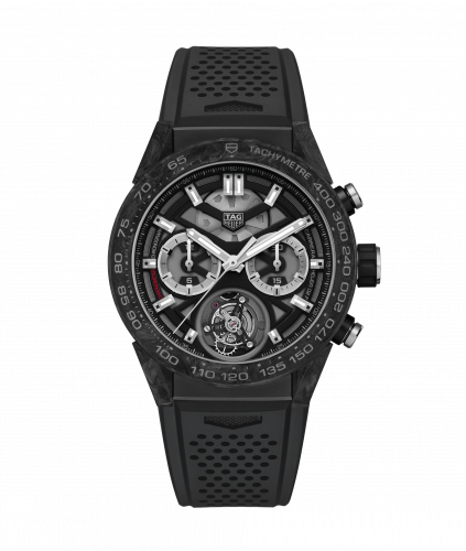 Carrera Calibre Heuer 02T 45 Chronograph Tourbillon Titanium / Carbon / Rubber