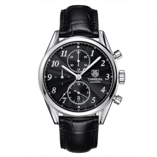 Carrera Calibre 16 41 Heritage Stainless Steel / Black / Alligator