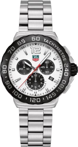 Formula 1 Quartz Chronograph 42 Stainless Steel / White / Bracelet