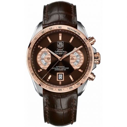 Grand Carrera Calibre 17 RS 43 Stainless Steel / Red Gold / Brown / Alligator