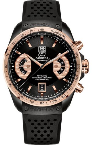 Grand Carrera Calibre 17 RS2 43 PVD / Red Gold / Black / Rubber