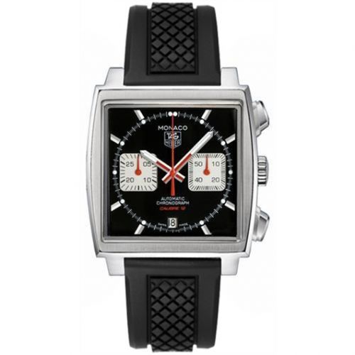 Monaco Calibre 12 Black / Silver / Rubber