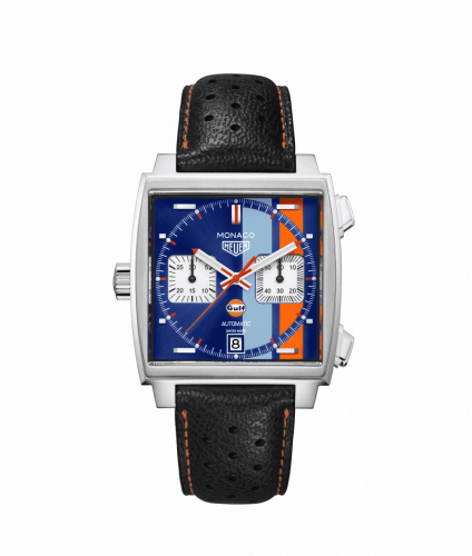 Monaco Calibre 11 Stainless Steel / Blue / Gulf 50th Anniversary