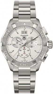 Aquaracer 300M Quartz Chronograph 43 Stainless Steel / Silver / Bracelet