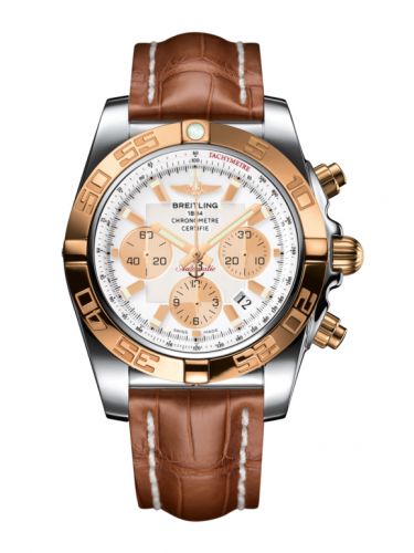 Chronomat 44 Stainless Steel / Rose Gold / Antarctica White / Croco
