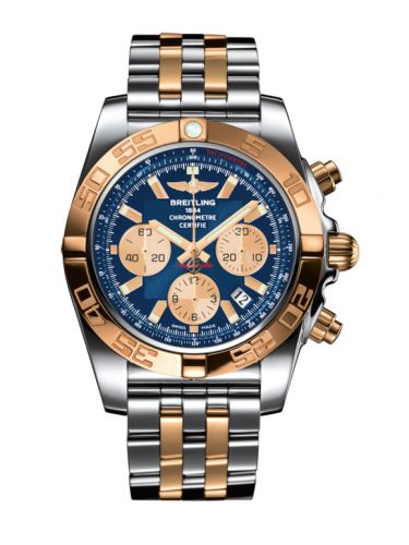 Chronomat 44 Stainless Steel / Rose Gold / Metallica Blue / Bracelet