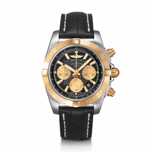 Chronomat 44 Stainless Steel / Rose Gold / Onyx Black / Croco / Pin